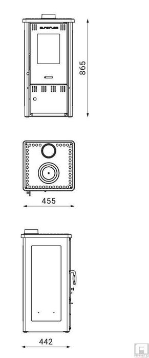 Камина Alfa Plam Elita 2, бежова