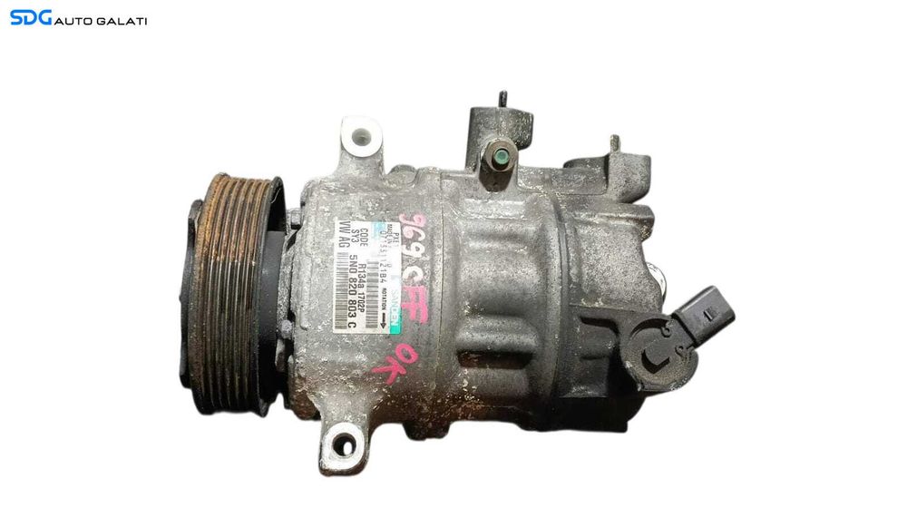 Compresor AC Aer Conditionat Clima Skoda Octavia 2 1.6 1.9 2.0 TDI 2004 - 2013 Cod 5N0820803C [M9279]