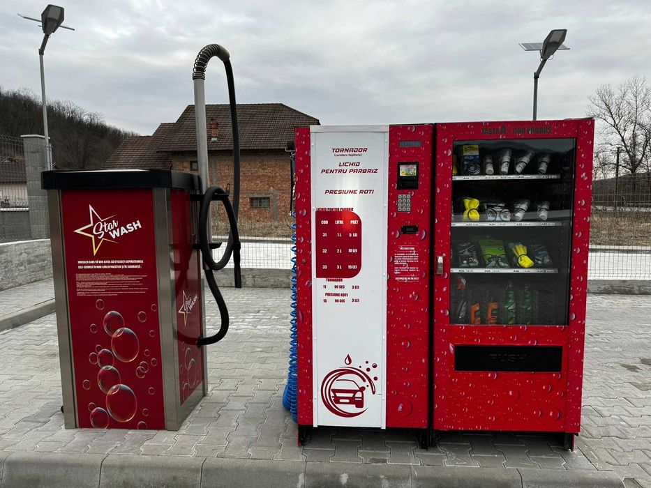 Spălătorie auto self service 4 boxe +Fast Food, terasa & teren 1040mp