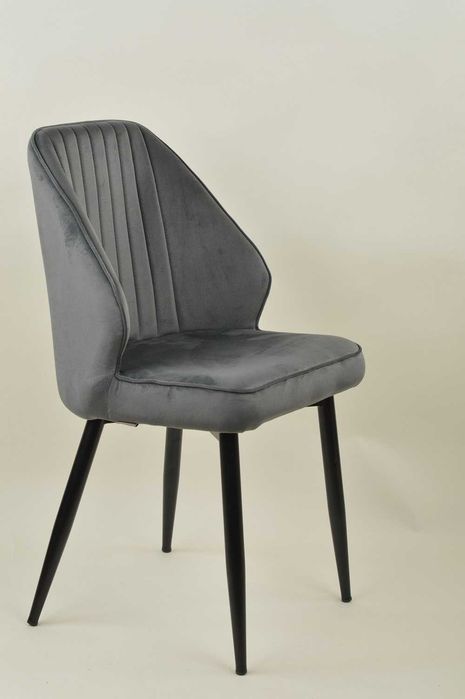 Трапезен стол Нети кадифе/цвят крем