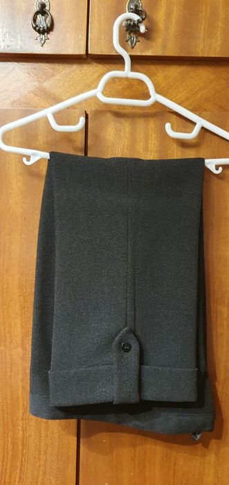 Pantaloni din stofa pentru iarna gri inchis