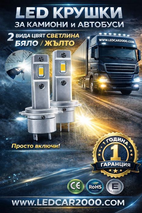 Лед Крушки Дълги светлини 24V.