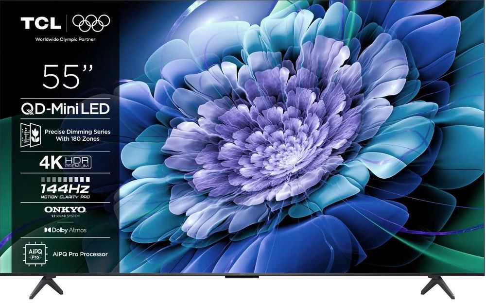 Televizor MiniLED Smart TCL 55C61K, 139 cm, Ultra HD 4K, Google TV, 120Hz Nou Sigilat si SoundBar TCL Nou Sigilat