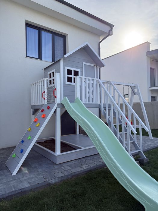 Casute gradina copii tobogan loc de joaca