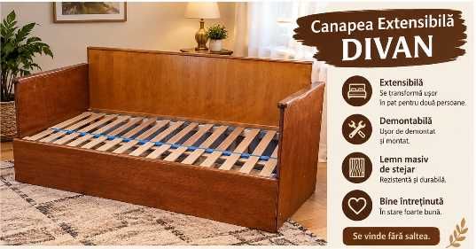 OFERTĂ - Vând Canapea Extensibilă - Divan