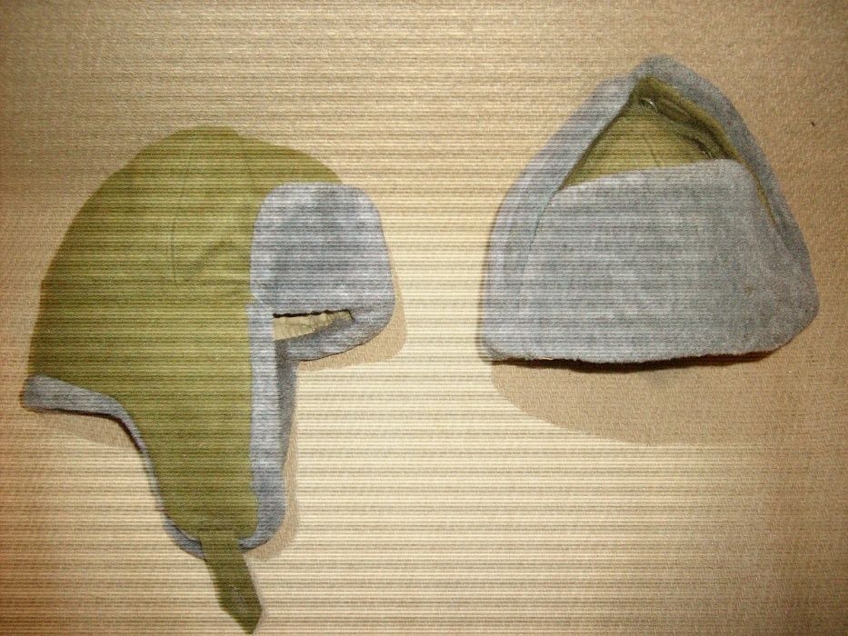 Soldat militar RSR casca caciula cu clape sau boneta iarna