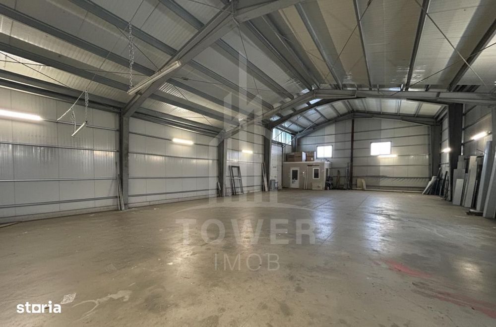 Hală Industrială Modernă 300 mp – Birou, Curent Trifazic și Acces Secu