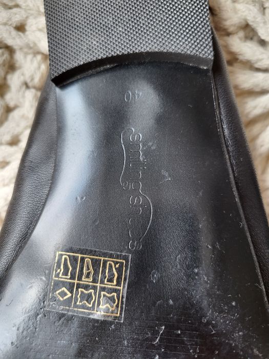 Smiling Shoes papuci negri piele marime 40