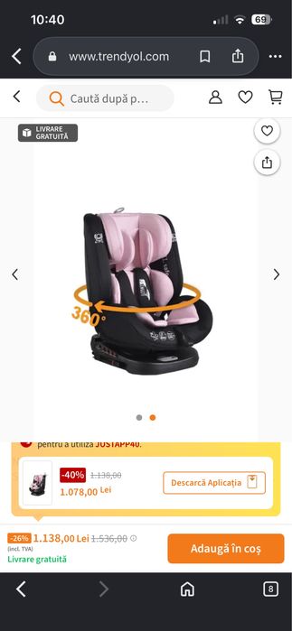 Scaun Auto 360 Moni-Serengeti