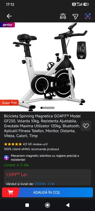 Bicicleta spinning go4fit