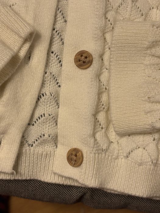 Cardigan fetite alb-crem, Tu,5-6 ani