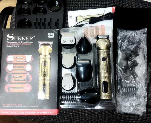 Професионална машинка за подстригване Surker 7-в-1 T-Blade Zero Gapped