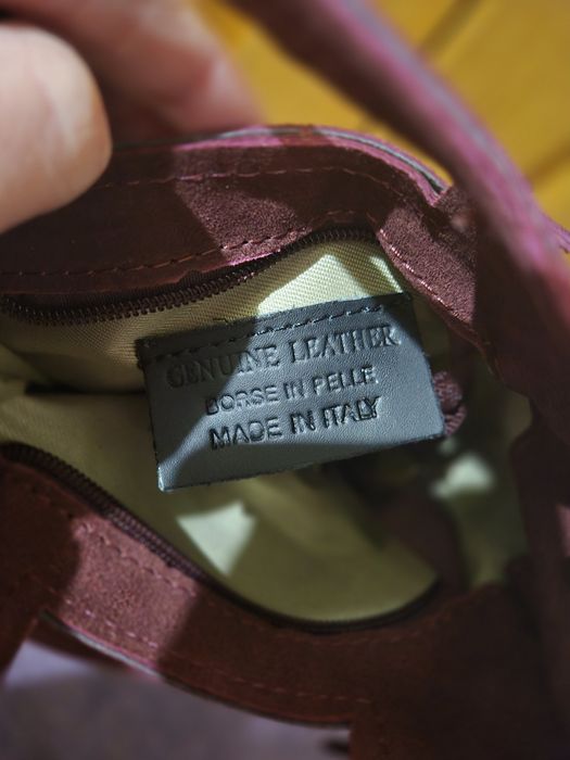 Чанта от естествен велур