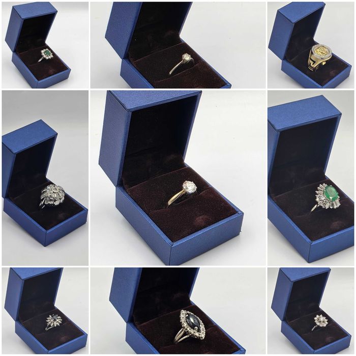 Inel Aur 18K cu Diamante si Safir