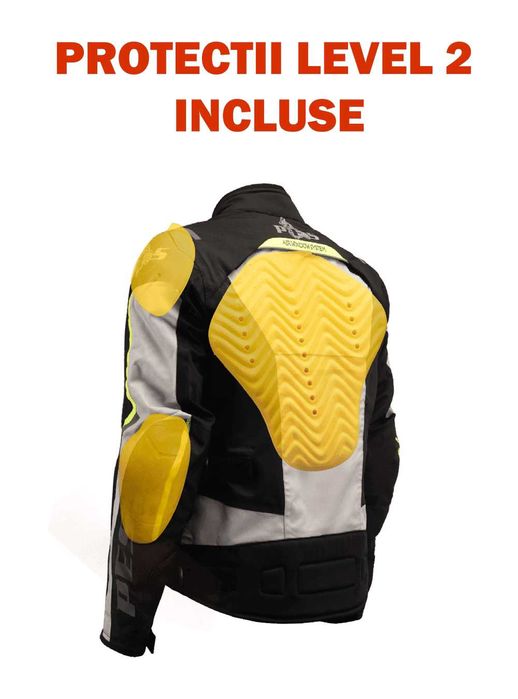 Geacă Moto textil PES cu Protecții Level 2 mesada iarna  impermeabila