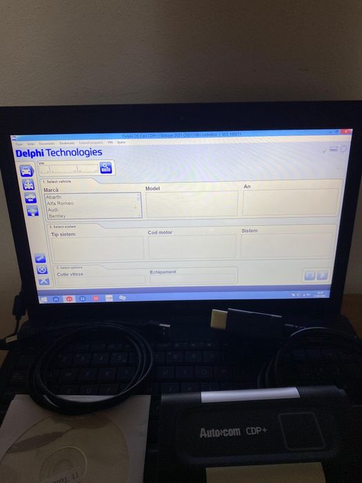 Kit diagnoză laptop Asus & tester Autocom CDP+