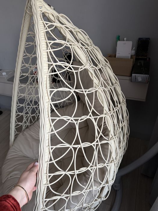 Подвесное кресло Samruk белый, бежевый