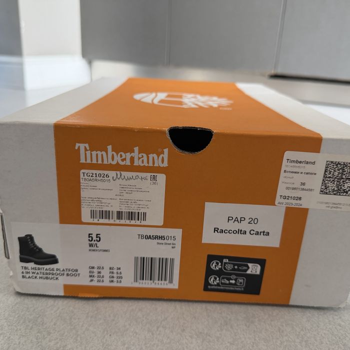Ботинки Timberland черный 36р