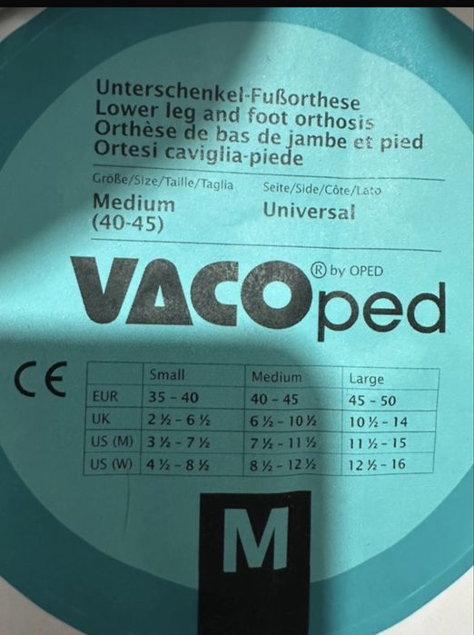 Orteza VacoPed ruptura tendon ahilian