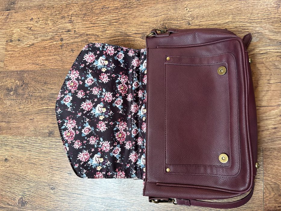 Чанта тип satchel bag, CROPP, цвят бордо