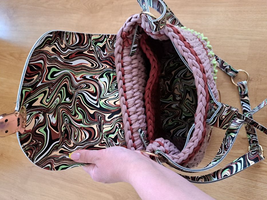 Дамска плетена чанта