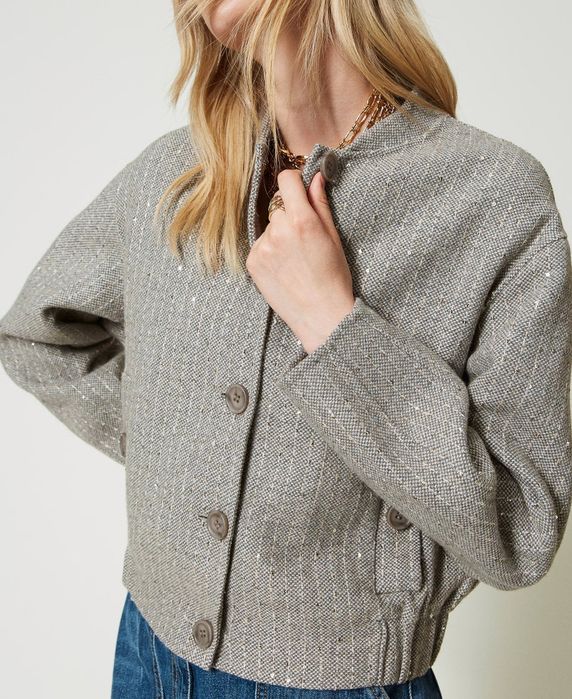Вълнен бомбър/яке Twinset, размер 46/L и 48/XL, нов с етикет!