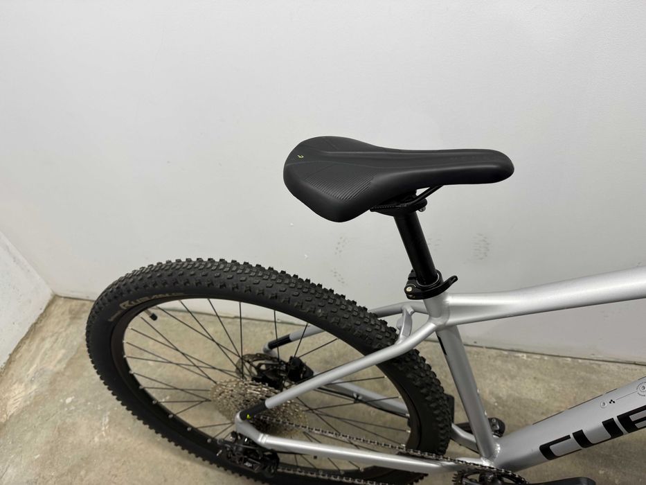 Bicicleta MTB Cube Attention SLX 2023 Silvergrey Lime marime L 20" Shimano 1x12 Furca RockShox Air
