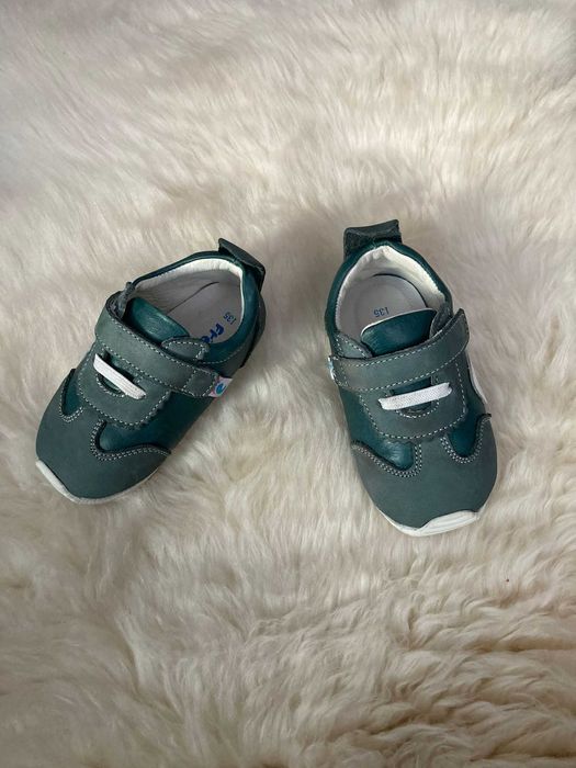 Pantofi piele Agamemnon - pentru bebelusii cu picior pufos