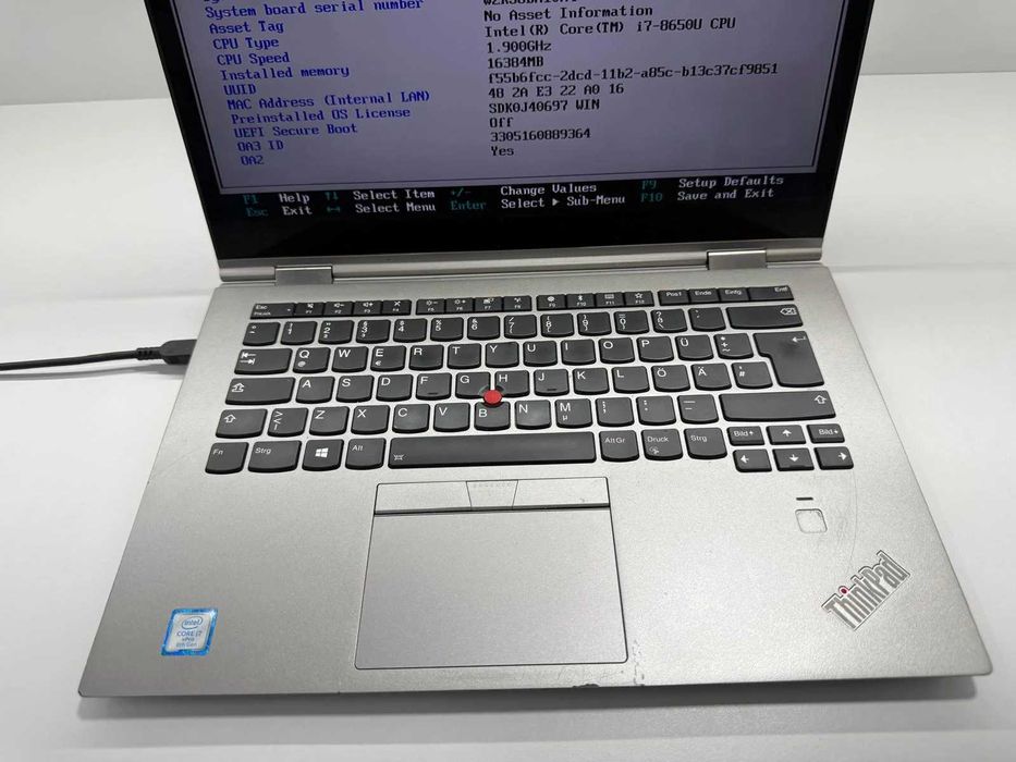 Laptop SH Lenovo Thinkpad X1 YOGA gen 3 i7-8650U incomplet/piese YNC135