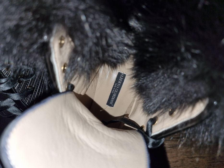 Италиански боти с ток AlBERTO GUARDIANI Оригинални