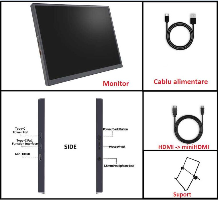 Monitor Portabil 10.5-Inch 1280P 100% sRGB 15:10