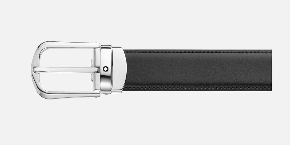 Curea reversibila Montblanc 114412 negru maro 30 mm