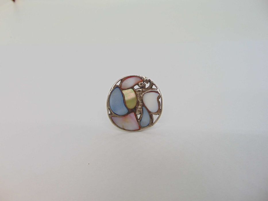 Inel statement din argint cu sidef