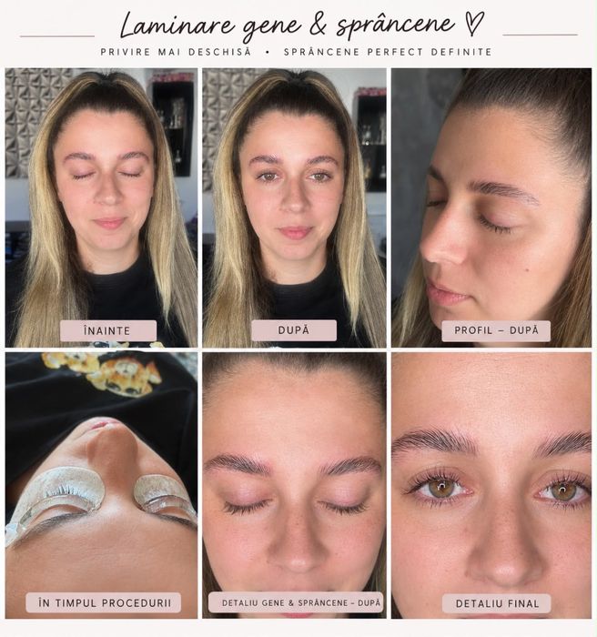 Laminare gene si sprancene + vopsit
