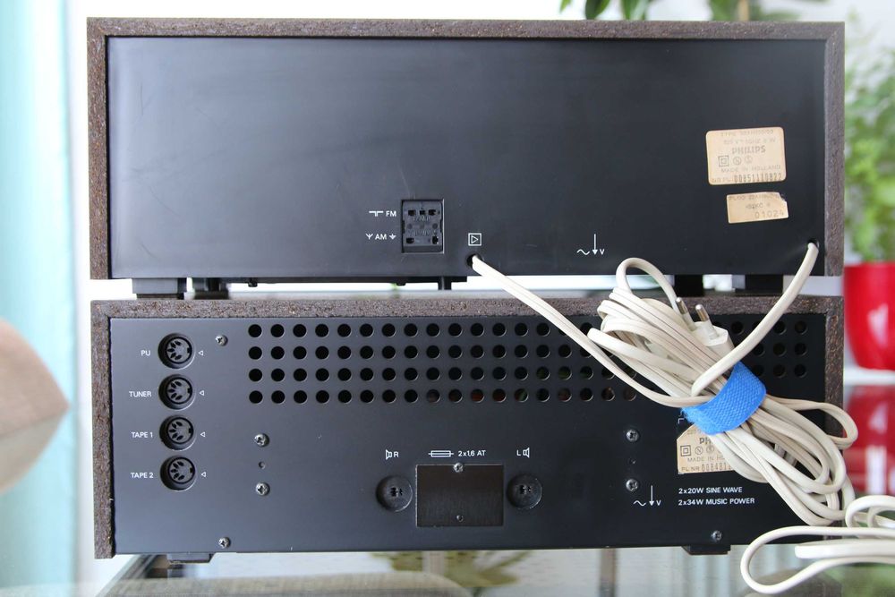 Amplificator Philips AH 590 si Radio Philips AH 690 cutii de lemn