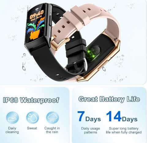 Смарт гривна H29, дамски часовник, фитнес тракер с функция за телефон