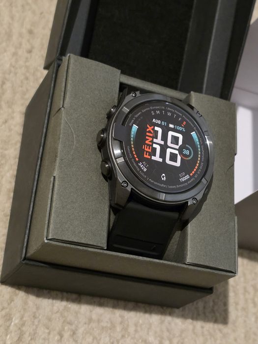 Garmin Fenix 9 AMOLED - 51 mm Titan DLC Carbon - Smartwatch Multisport Premium cu AMOLED ,Factură/Garanție