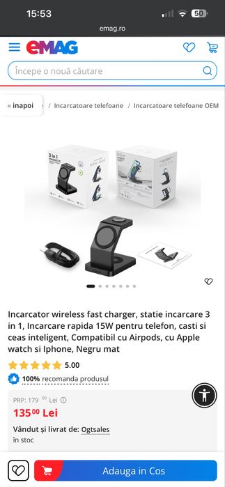 Incarcator Wireless ICON 3 in 1 magnetic
