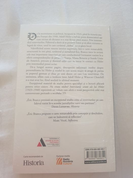 Nu vreau razboi! Interviurile uitate ale lui Hitler (1923-1940)
De (au