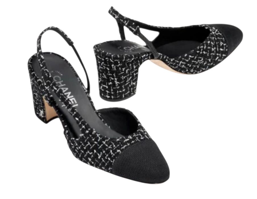 Chanel Tweed Slingback сандал