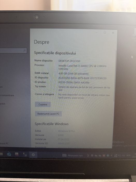 Laptop lenovo 2015