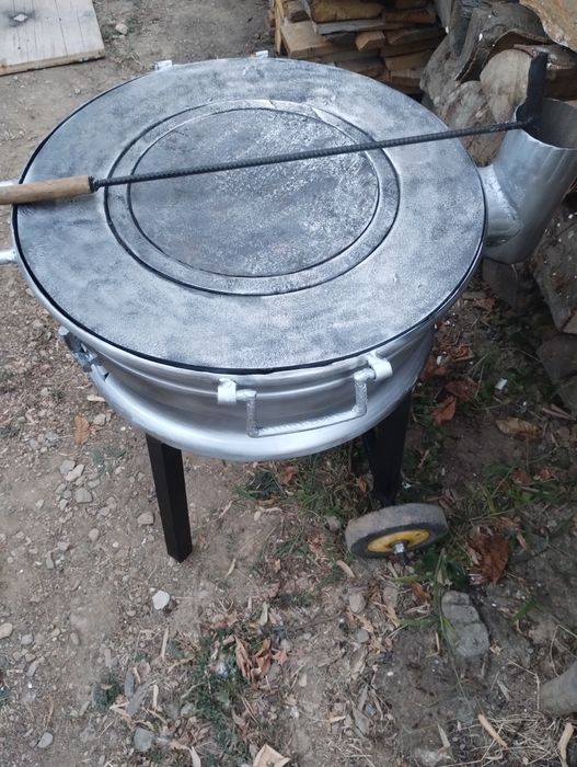 Plită fontă 3cm.combinat cu grătar !!