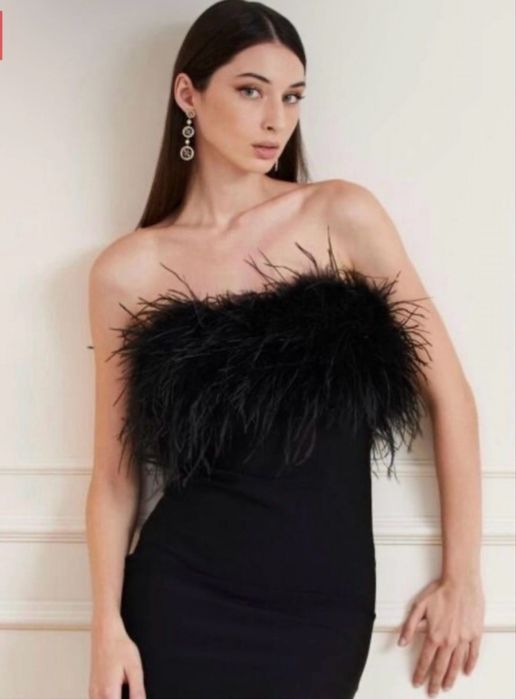 Платье guess by marciano с перьями