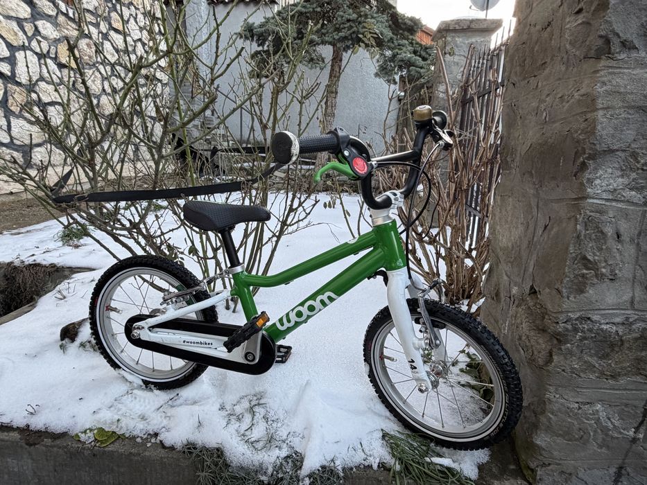 Woom 2 verde - bicicleta 14 inch - in stare buna