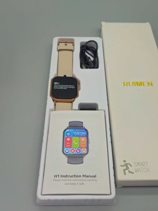 Смарт часовник 1.85" HD дисплей, Bluetooth calls, пулс, SpO2, IP68