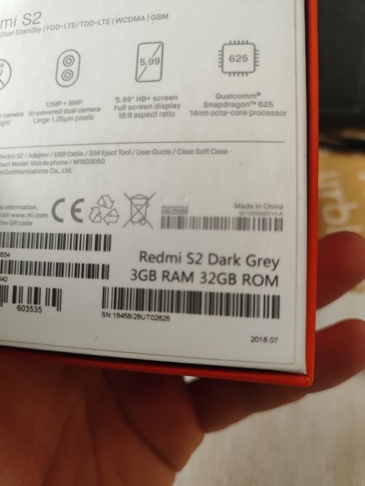 телефон redmi s2