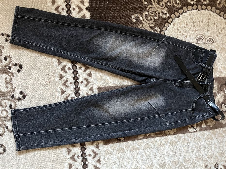 Джинсы черно серые