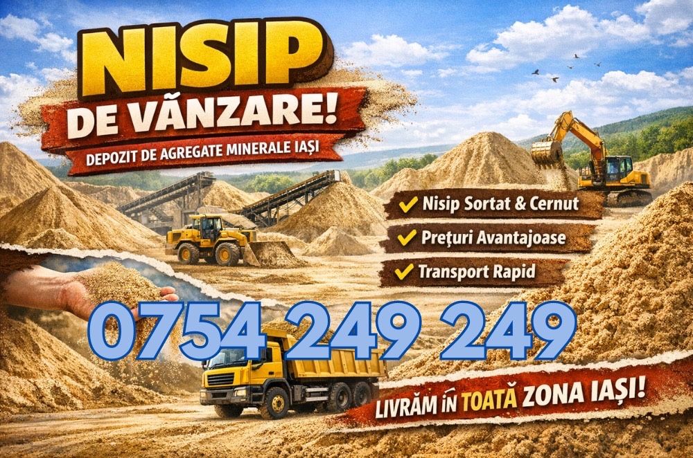 Nisip iasi, nisip spalat, nisip gazon, nisip sapa