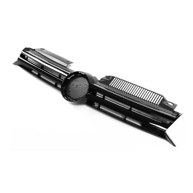 Grila Centrala model R20 Rline GTD GTI pentru Volkswagen VW Golf 6 VI, Negru Lucios
