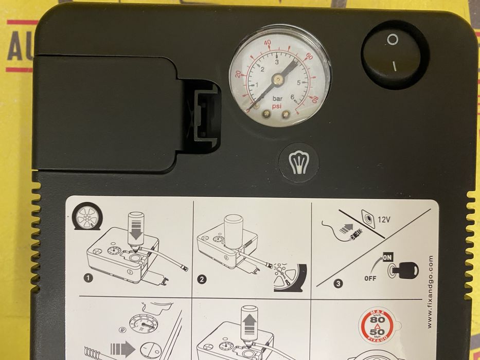Compresor auto masina umflat roti / roata OE Fix & Go 12V neutilizat